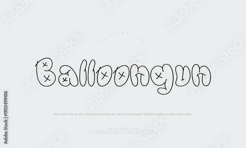 Whimsical illustration of a balloon shaped like a gun, symbolizing playful danger or creative weaponry.