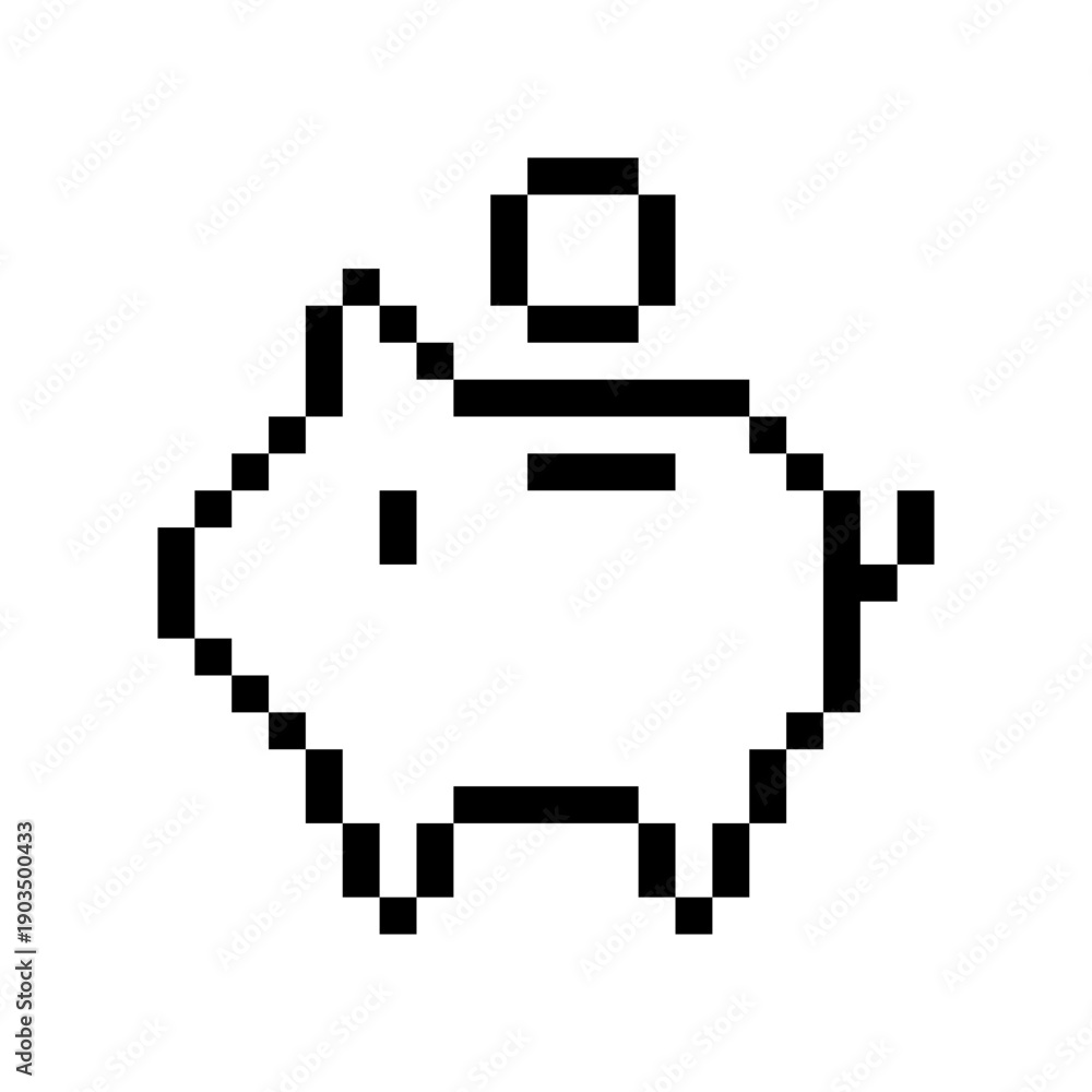 Obraz premium Business and Finance Pixel Icon
