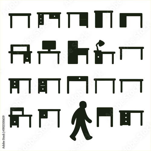 A striking black and white optical illusion depicts human silhouettes within block letters high quality