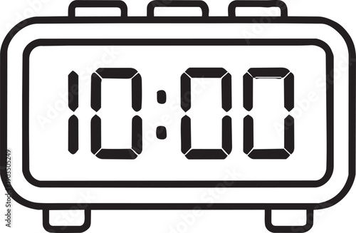 Digital alarm clock with led time display