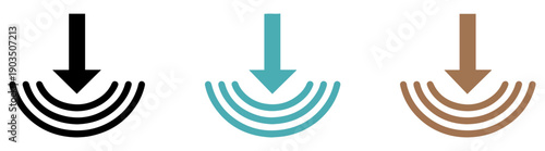 pressure power gauge vector icon set