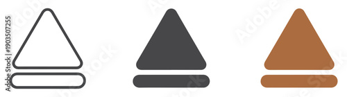 eject media control vector icon set