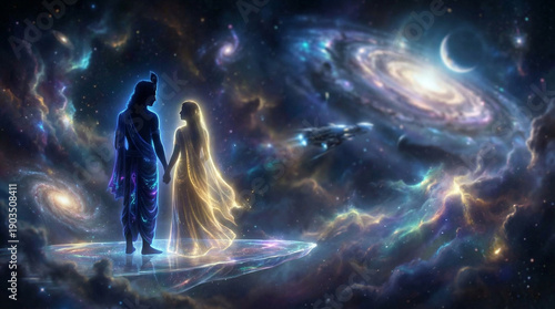 Divine Couple Standing in S...