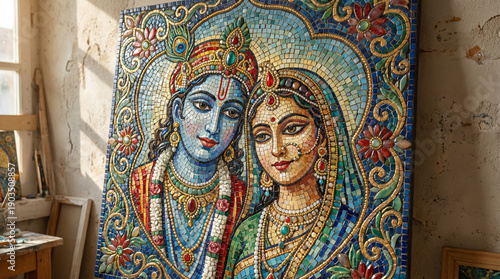 Artistic Mosaic Style Paint...