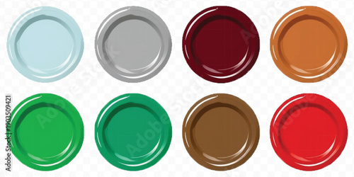 realistic liquid paint brushstroke in round style isolated on transparent background