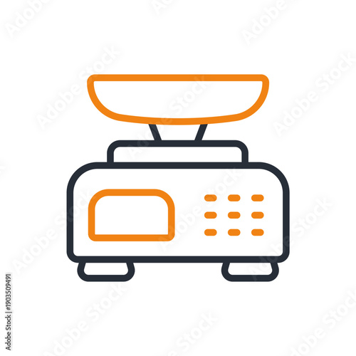 measuring  weight scale icons minimalist flat style design, measuring  weight scale Vector illustration on white background