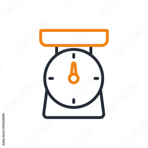 untensil scale icons minimalist flat style design, untensil scale Vector illustration on white background