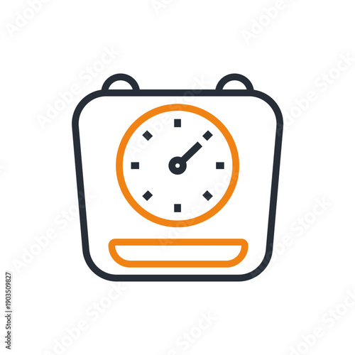 technology scale body icons minimalist flat style design, technology scale body Vector illustration on white background