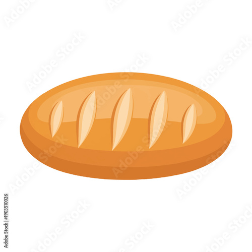 Golden Brown Bread Loaf Icon