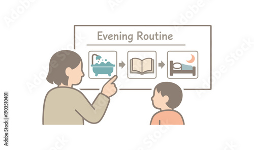 minimal stock vector icon flat clipart muted pastel colors low saturation low contrast simple geometric shapes clean edges consistent proportions minimal facial features parent quietly