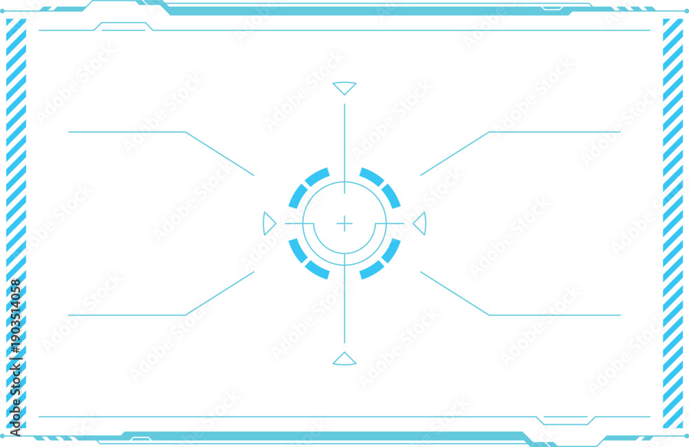 Obraz premium Focus display for game overlay target. Aim gui