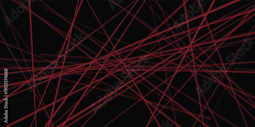 Abstract chaotic red lines, light trails on black canvas, expressive digital painting, energetic motion