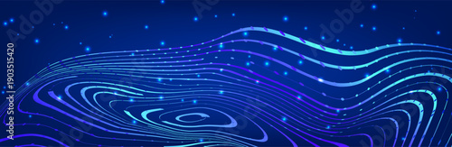 Digital Transformation Concept with Futuristic Data Flow and Smart Technology Visualization.
Abstract Big Data, Artificial Intelligence Al, and Automation Design. Tech and Science Vector. Not AI.