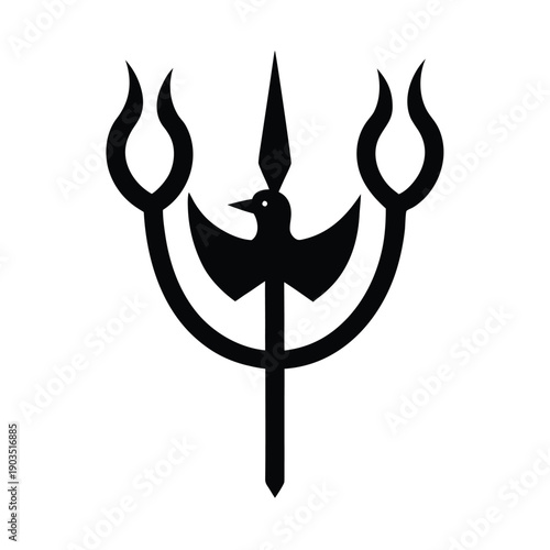 Umbanda Trident And Dove Symbol