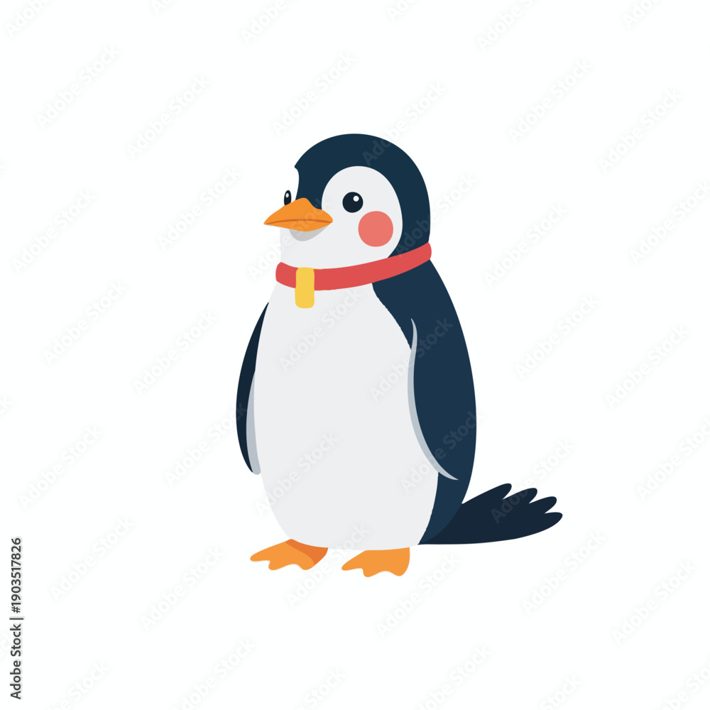 Obraz premium Adorable Penguin Cartoon Character