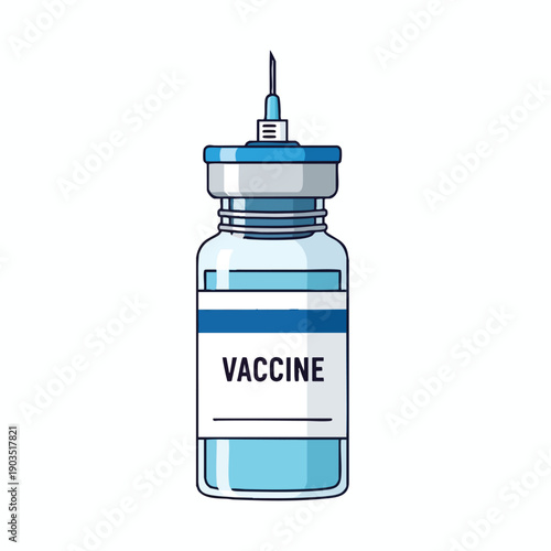 Vaccine Bottle with Syringe