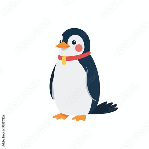 Adorable Penguin Cartoon Character