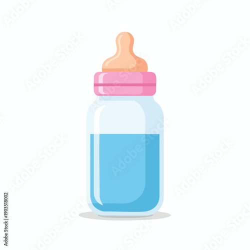 Baby Feeding Bottle with Milk