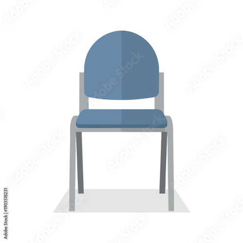 Blue office chair illustration