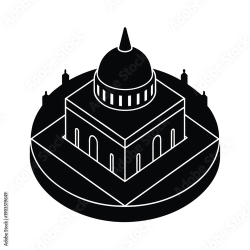 Urfa Temple Top View Vector