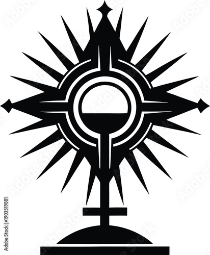 Sacred Monstrance with Radiant Rays