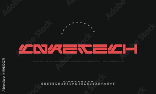Modern CoreTech Logo Design with Interconnected Abstract Elements for Fundamental Technology and Innovation