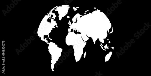world map silhouette design