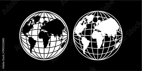 world map silhouette design