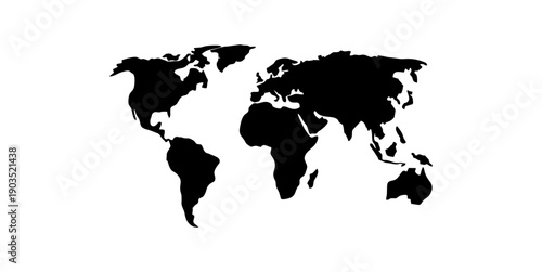 world map silhouette design