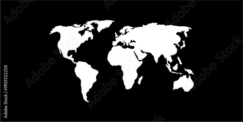world map silhouette design