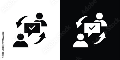 Discussion Icon Sheet Black And White