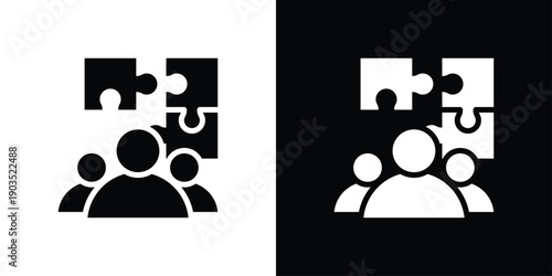 Problem Solving Icon Sheet Black And White
