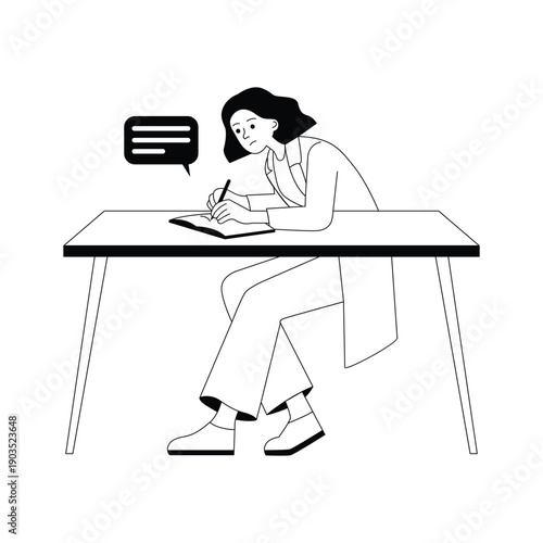 A visually appealing glyph illustration of startup idea development and creative planning