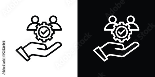 Support Icon Sheet Black And White