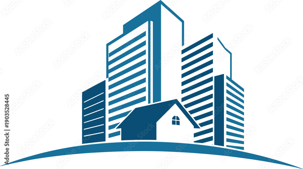 Fototapeta premium Real estate properties buildings residential commercial investment