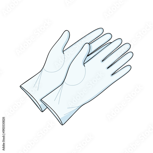 Pair of Protective Latex Gloves