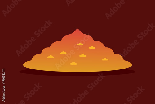 Abstract pile of orange and yellow clouds background