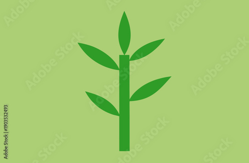Green Plant Stem With Leaves Keywords: plant, stem, leaves, green, nature, growth, sprout