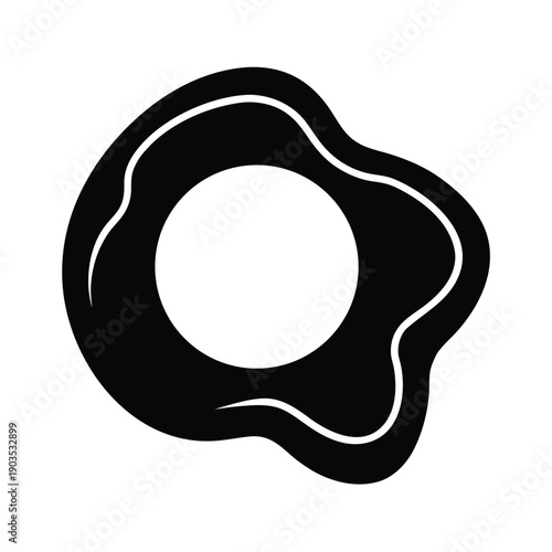 vector fried egg icon