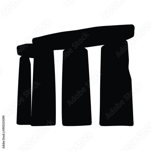 gobekli tepe monolithic pillar vector illustration