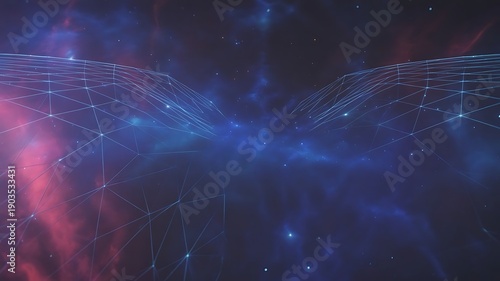 Soft Blue and Purple Watercolor Abstract Background with Organic Paint Blots