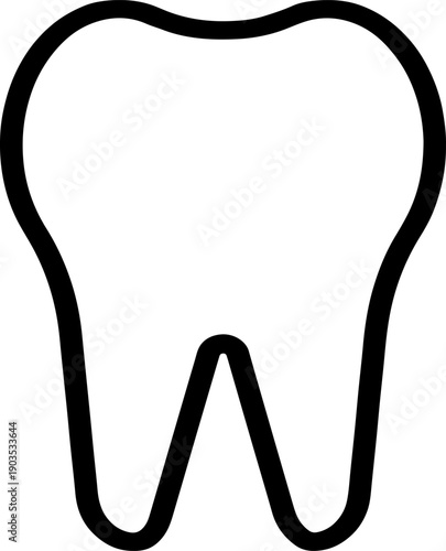 Vector tooth icon isolated on white background simple design illustration