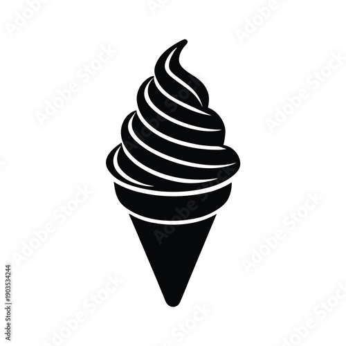 vector soft serve ice cream icon