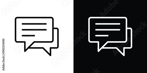 Chat Icon Sheet Black And White