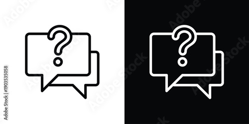Question Icon Sheet Black And White