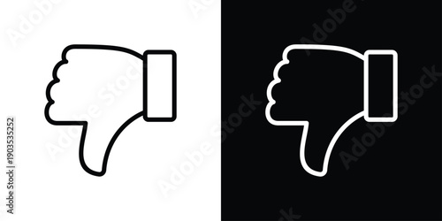 Dislike Icon Sheet Black And White