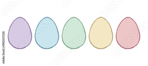 Colorful divider cute eggs easter day decoration border illustration vector background banner transparent