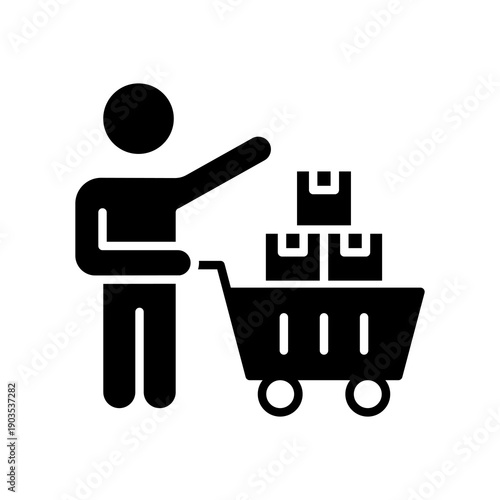 Consumers glyph icon  Vector Illustration 