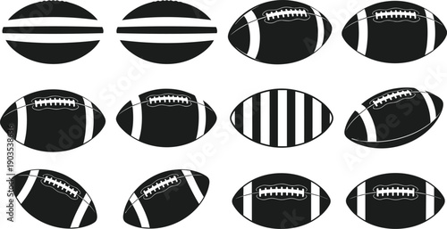 Professional fitness man silhouette vector set performing Olympic weightlifting exercises including clean and jerk snatch power clean front squat and deadlift isolated on white.