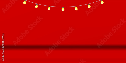 Round base with bright light. Realistic 3D style vector illustration.